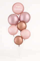 Sweet Sixteen Blush Foil Balloon Bouquet