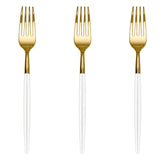Trendables Forks White/Gold | 20 Count