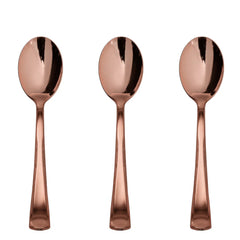 Exquisite Rose Gold Plastic Spoons | 480 Count