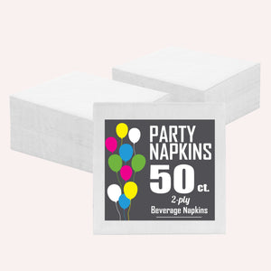 White Beverage Napkins - 4.75 In. X 4.75 In. | 1800 Count