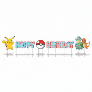 Pokemon "Happy Birthday" Yard Stake Decorations