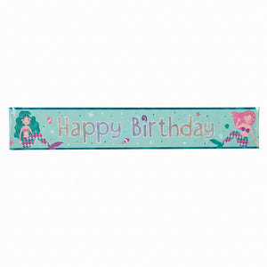 Mermaid-Themed Happy Birthday Banner