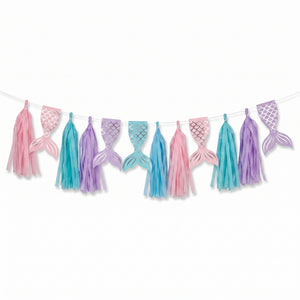 Shimmering Mermaid Tassel Garland - 10 ft