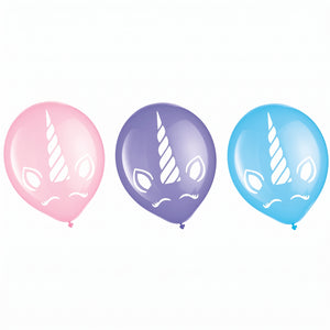 Enchanting Unicorn Latex Balloons - 12" Pastel Collection