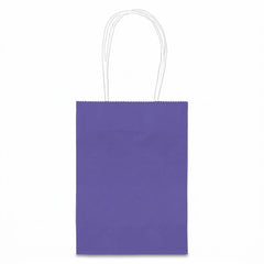 Purple Kraft Paper Gift Bag with Handles - 5"