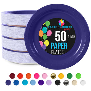 9 in. Navy Paper Plates | Case of 1000