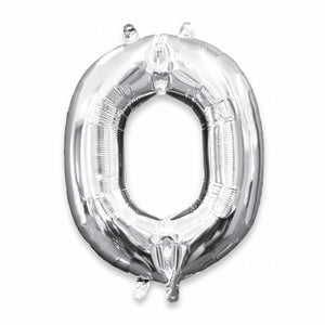 Silver Foil Letter O Mylar Balloon