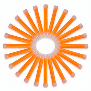 Orange Glow Stick Necklaces - 25 Pack, 4-inch