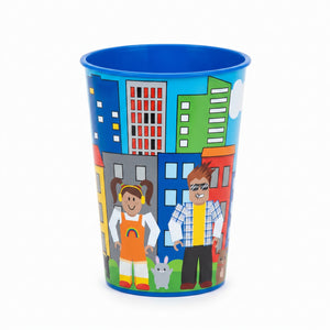 Party Town Reusable Favor Cup, 16 oz - Colorful City Design