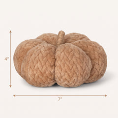 Tan Terry Herringbone 7" Pumpkin Decoration