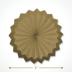 Elegant Gold Paper Parasol Fan Decoration