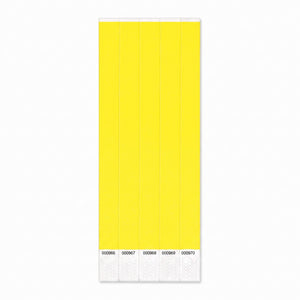 Solid Yellow Wristbands - 100 Pack
