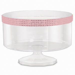 Pink Rhinestone Plastic Trifle Container