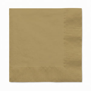 Gold Go Brightly Lunch Napkins - 6.5 in. x 6.5 in. - 32 Count