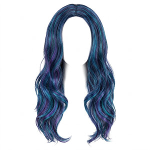 Halloween Oil Slick Wavy Wig - Blue, Purple & Turquoise