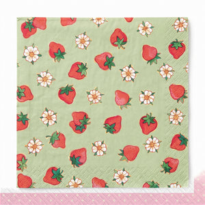Strawberry Shortcake Birthday Luncheon Napkins - 6.5 In. x 6.5 In.