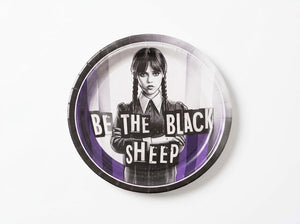 Wednesday Addams "Be The Black Sheep" 7-Inch Round Dessert Plates, 8-Pack