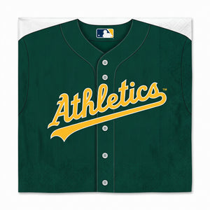 Oakland Athletics Lunch Napkins - 6.5 In. x 6.5 In. - MLB Licensed