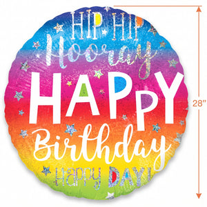 Hip Hooray Holographic Birthday Balloon