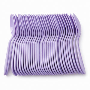 Lavender Plastic Spoons - 7.5 in. - 50 Pack