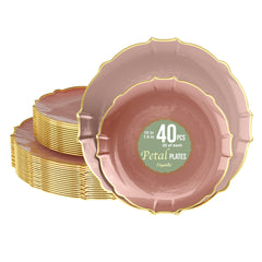 Pink/Gold Petal Plates - Combo Pack 120/120