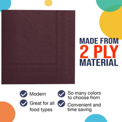 Brown Beverage Napkins - 4.75 in. x 4.75 in. | Case of 3600