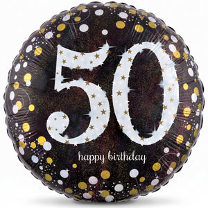 Sparkling 50th Birthday Foil Balloon - 18 Inch