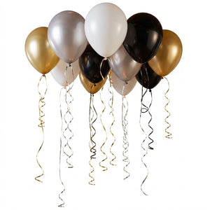 Luxe Mixed Color Latex Balloons, 11-Inch, 15-Pack