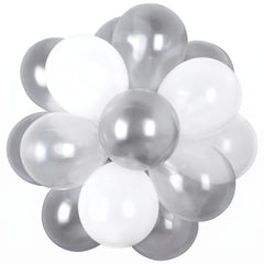 Silver Sphere Latex Balloon Chandelier Kit - 25-Piece Set for Stunning Decor