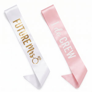 Elegant Bachelorette Sash Set - Pack of 8