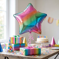Iridescent Rainbow Star Foil Balloon