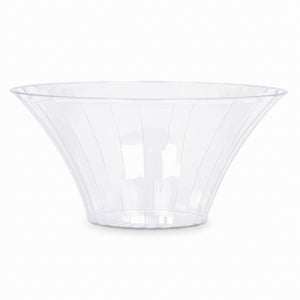 Medium Flared Clear Plastic Serving Bowl - 30 oz