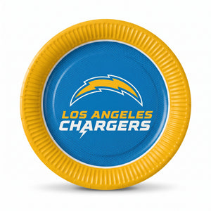 Los Angeles Chargers 9" Round Paper Plates