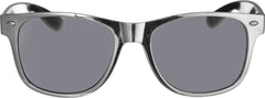 Silver Classic Frame Sunglasses with UV400 Protection