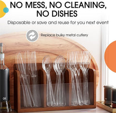 Heavy Duty Clear Plastic Knives | 50 Count