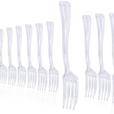 Clear Plastic Tasting Forks | 48 Count