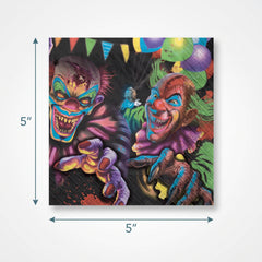 Creepy Carnival Blacklight Beverage Napkins - 12 Pack - 5 In. X 5 In.