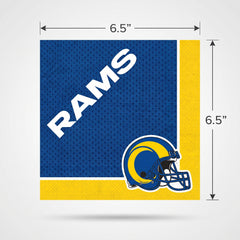 Los Angeles Rams NFL Lunch Napkins - 6.5 In. x 6.5 In.
