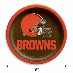 Cleveland Browns 9" Round Paper Plates