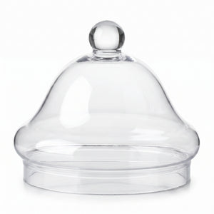 Clear Bell-Shaped Plastic Apothecary Lid, 5-Inch