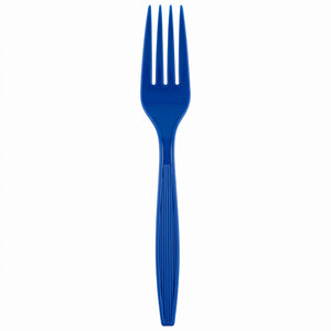 Royal Blue Plastic Forks - 7.5 In. | 16 Count