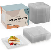 4.5 In. Clear Square Plates - 100 Count
