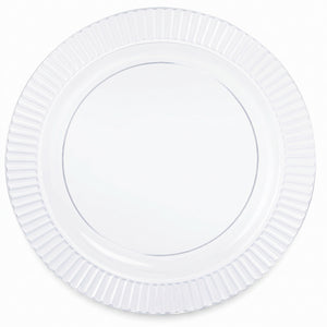 Clear Premium 7.5" Plastic Dessert Plates - 32 Pack