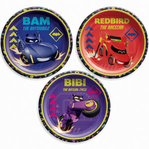 Warner Bros Batwheels 7" Round Paper Plates - Set of 3