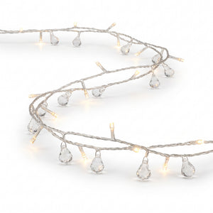 Gemstone Fairy LED String Lights - Silver, 5.5 ft, 18 Lights