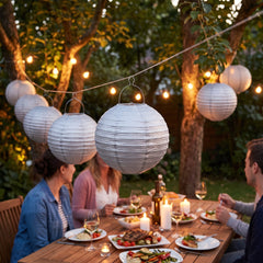 Silver Paper Lantern Party Decoration