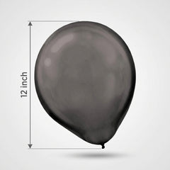 Black Pearl Latex Balloons 12-Inch, 15-Pack