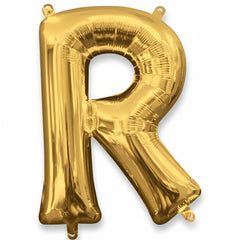 Gold Foil Letter "R" Air-Filled Balloon