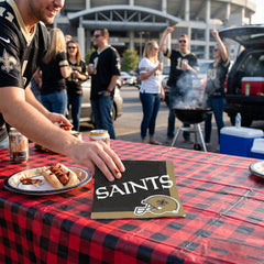 New Orleans Saints Lunch Napkins - NFL Party Supplies with Team Helmet Design, 6.5 In. X 6.5 In. Paper Napkins for Tailgates, Game Day, Birthdays