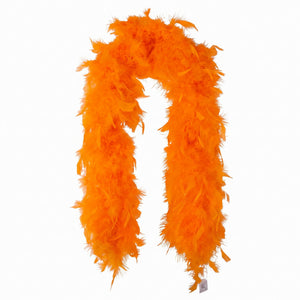 Vibrant Orange Feather Boa - 72" Costume Accessory